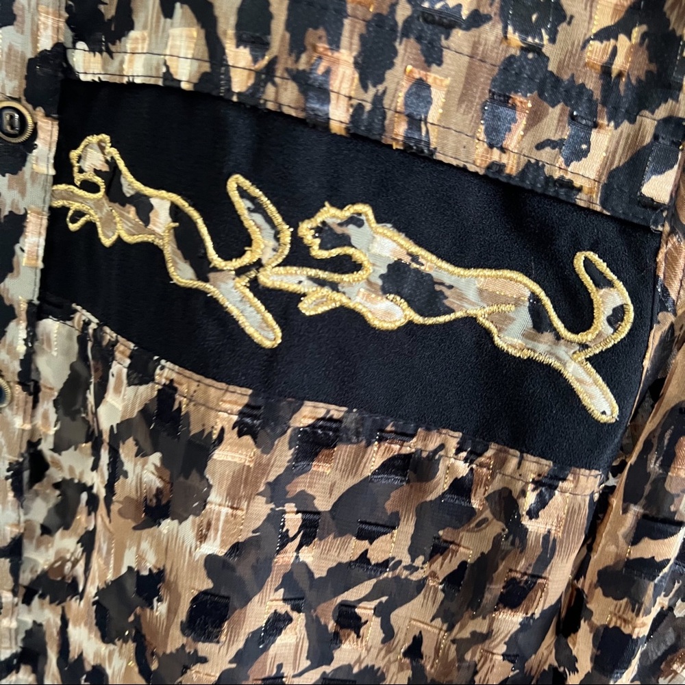 Mesmerize Cheetah Print Longsleeve Button Top - image 4